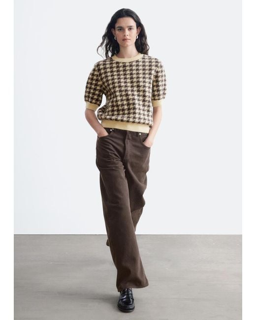 & Other Stories Yellow Mohair Blend Top