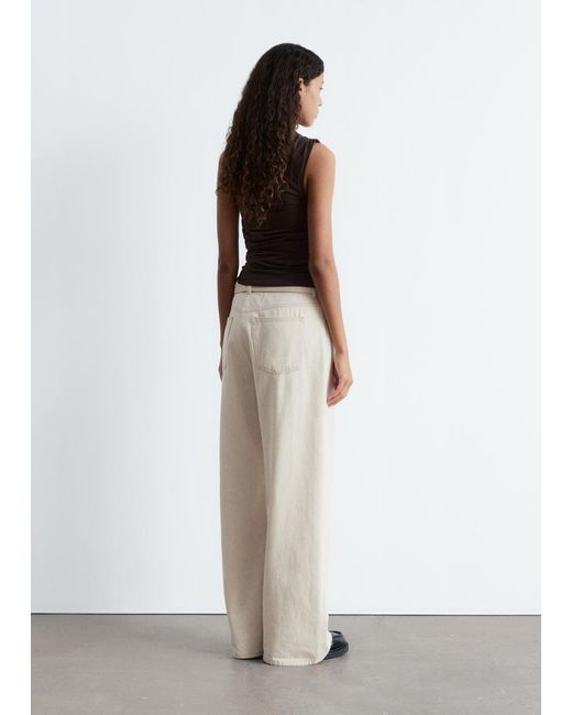 & Other Stories Brown Sleeveless Mock-Neck Top