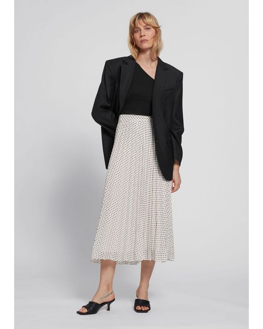 & Other Stories A-line Midi Plissé Skirt in Black | Lyst Canada