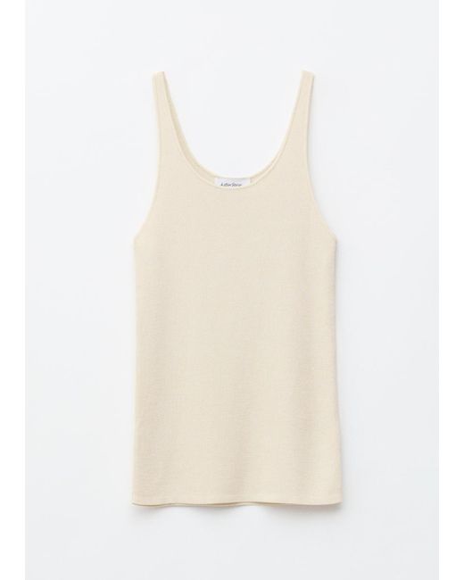 & Other Stories White Scoop-Neck Tank Top