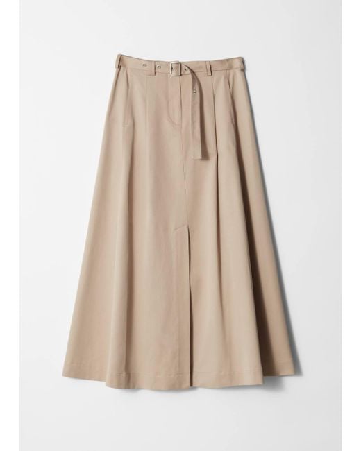 & Other Stories Natural Cargo Midi Skirt