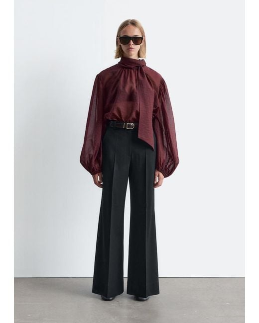 & Other Stories Black Wide Trousers