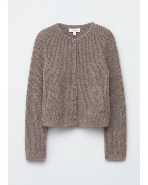 & Other Stories Brown Rib-Knit Cardigan