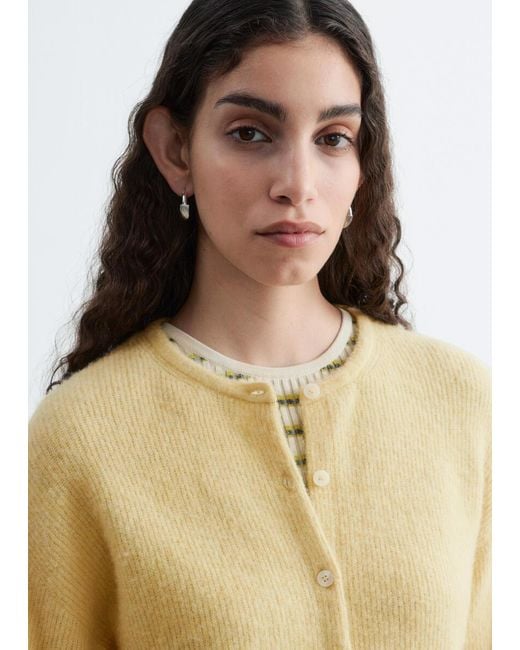 & Other Stories Natural Alpaca-Blend Knitted Cardigan