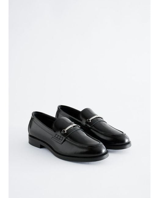 & Other Stories White Horsebit Leather Loafers