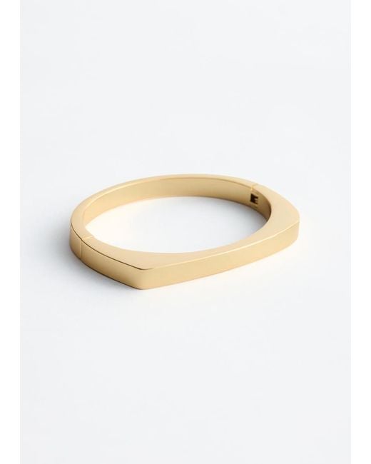 & Other Stories Blue Angular Bangle Bracelet