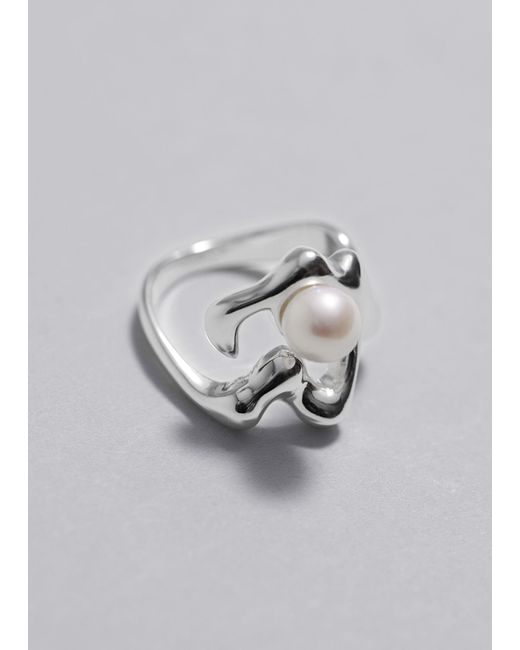 & Other Stories Gray Freshwater Pearl Ring