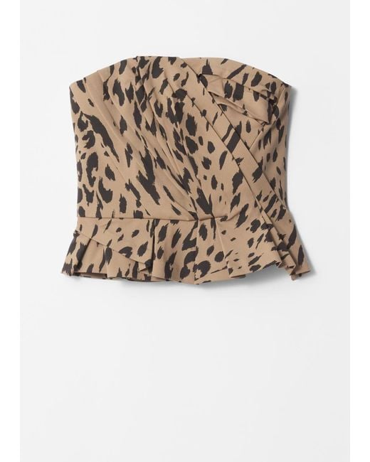 & Other Stories Natural Draped Asymmetric Top