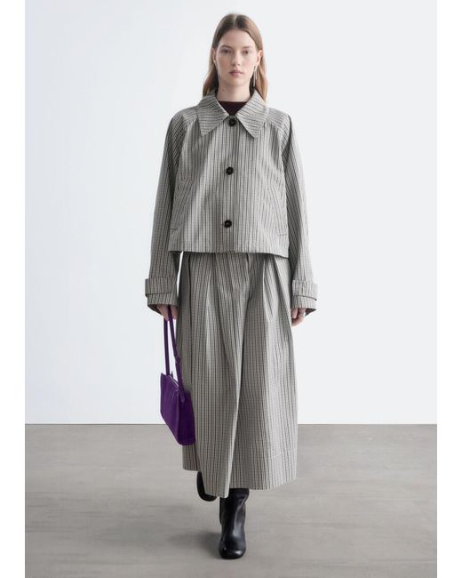 & Other Stories Gray Cropped Jacket