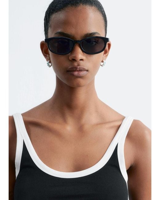 & Other Stories White Scoop-Neck Tank Top