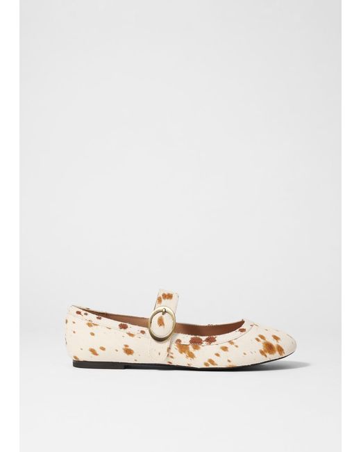 & Other Stories Natural Mary-Jane Ballet Flats