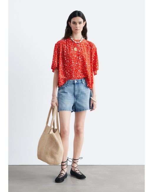 & Other Stories Gathered Crepe Blouse