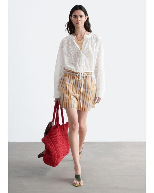 & Other Stories White Lace Blouse
