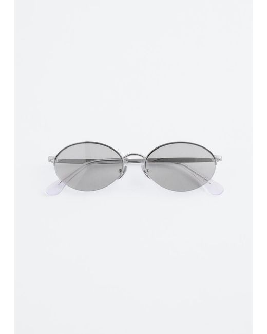 & Other Stories Brown Round Wire-Frame Sunglasses