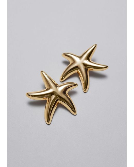 & Other Stories Metallic Starfish Earrings