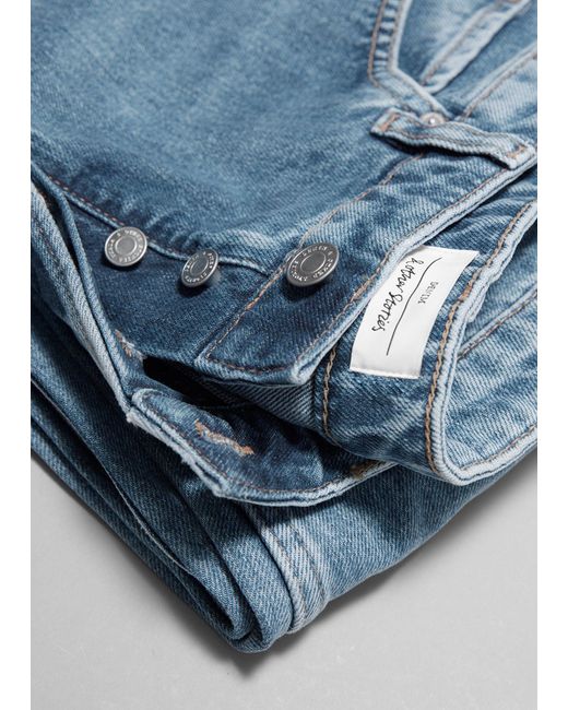 & Other Stories Blue Relaxed Tapered Jeans