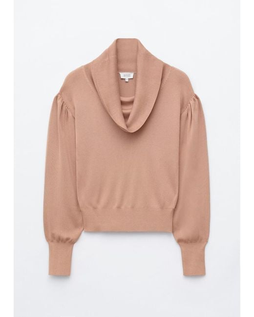 & Other Stories Pink Cowl-Neck Top