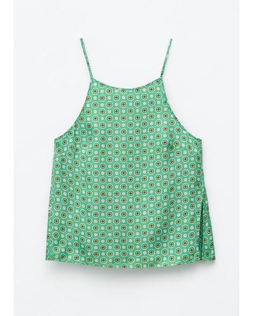 & Other Stories Green Silk Tank Top