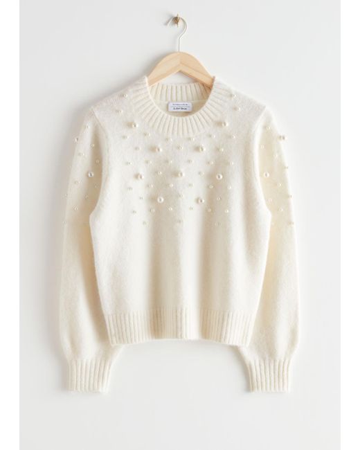 \u0026 Other Stories Pearl Bead Knit Jumper 