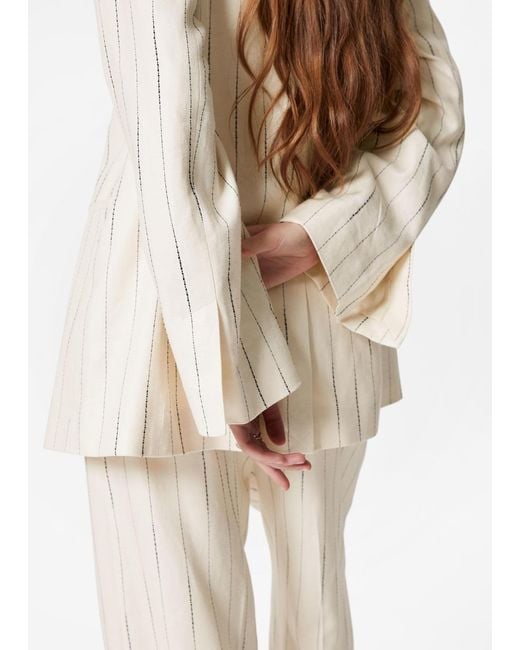 & Other Stories Natural Single-Breasted Relaxed Blazer