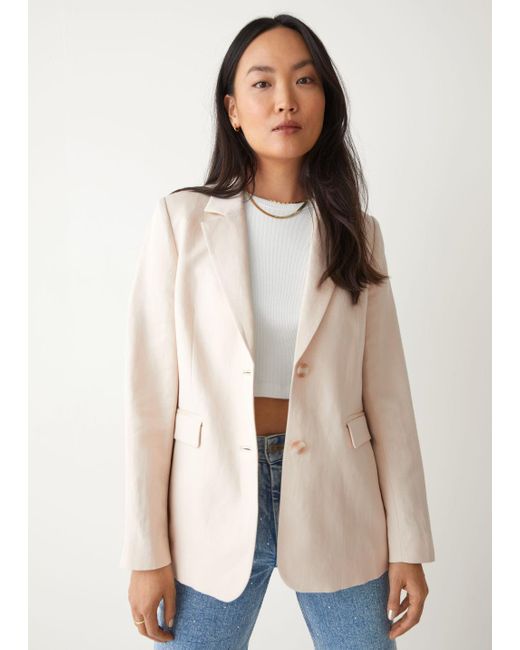 & Other Stories Fitted Linen Blazer in Beige (Natural) Lyst UK