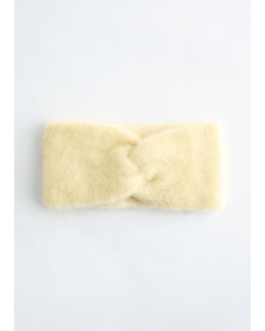 & Other Stories Natural Mohair-Blend Twist-Front Headband