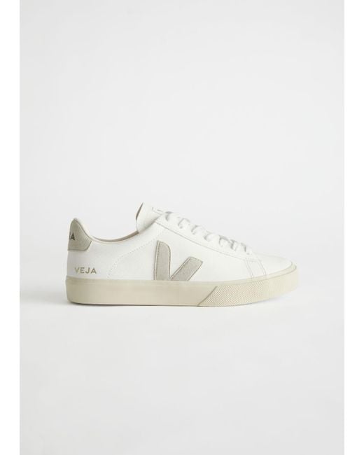 Leather Veja Campo Chrome Free in White 