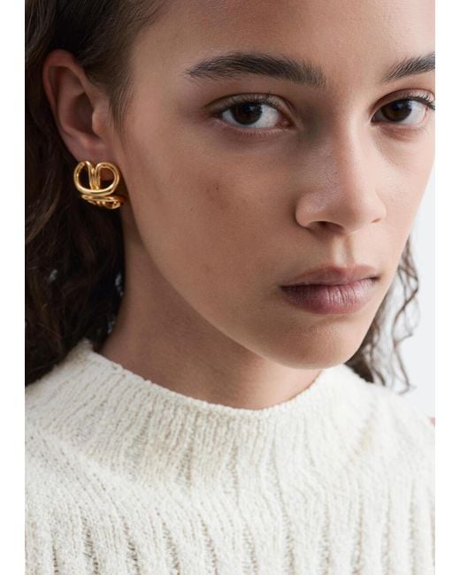 & Other Stories Multicolor Interlocking Curve Stud Earrings