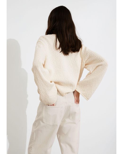 & Other Stories Natural Oversized Textured Sweater