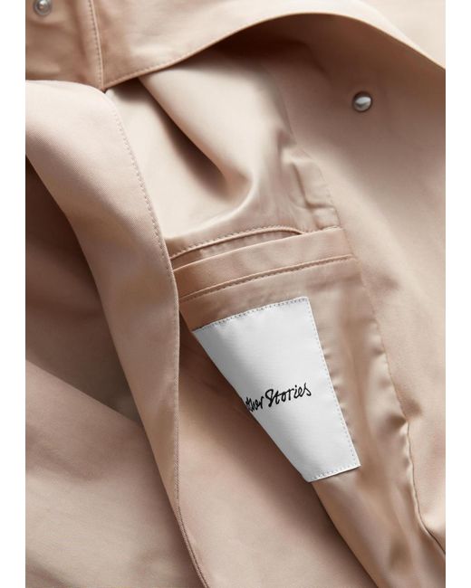 & Other Stories Natural A-Line Funnel-Neck Jacket