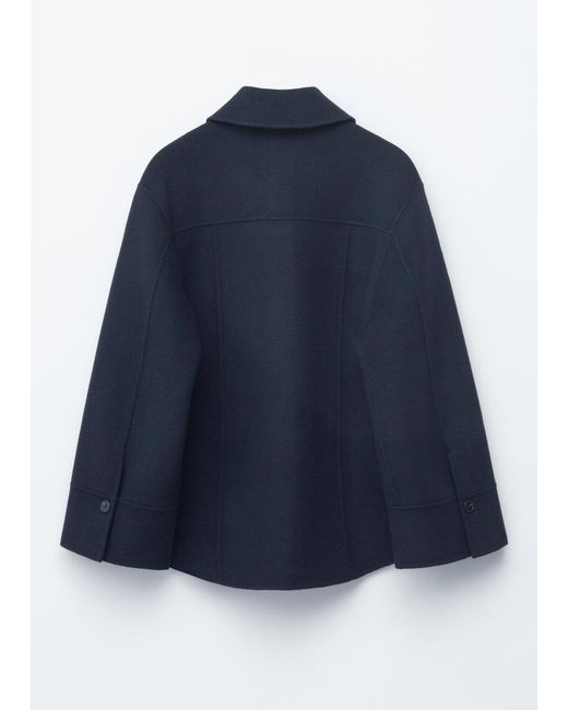& Other Stories Blue Tapered Wool Jacket
