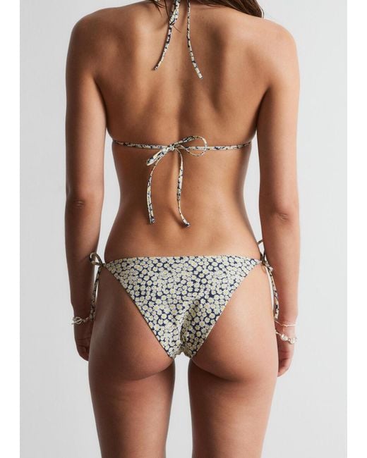 & Other Stories Brown Triangle Bikini Top