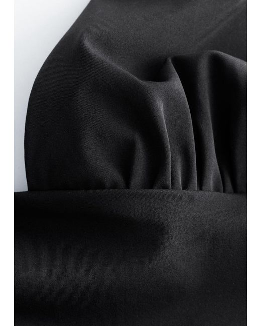 & Other Stories Black V-Neck Swimsuit