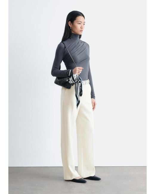 & Other Stories White Straight Press-Crease Trousers
