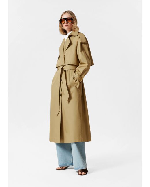 & Other Stories Brown Belted Trench Coat