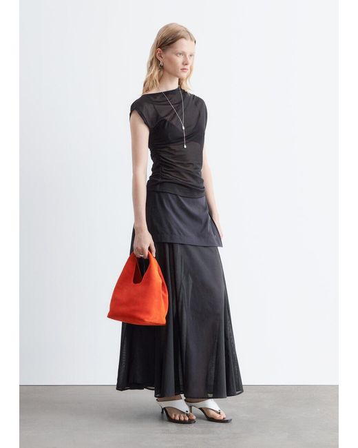 & Other Stories Black Gathered Top