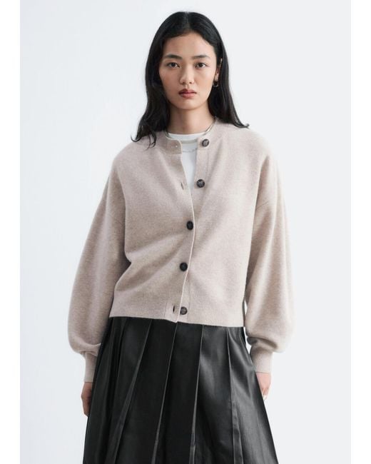 & Other Stories Gray Boiled Merino Cardigan