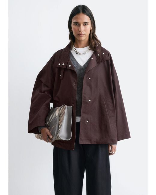 & Other Stories Brown Corduroy-Collar Jacket