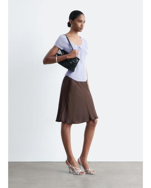 & Other Stories White Tie-Front Top
