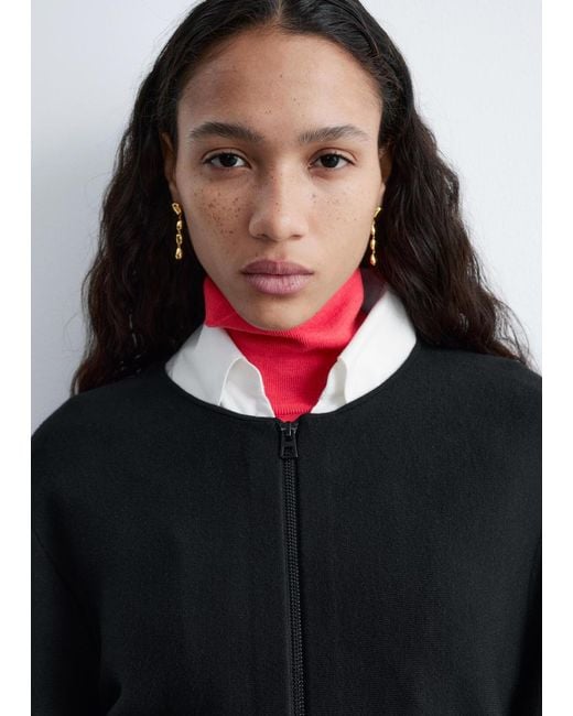 & Other Stories Black Pendant Bead Earrings