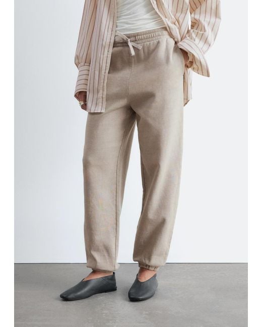 & Other Stories White Oversized Joggers