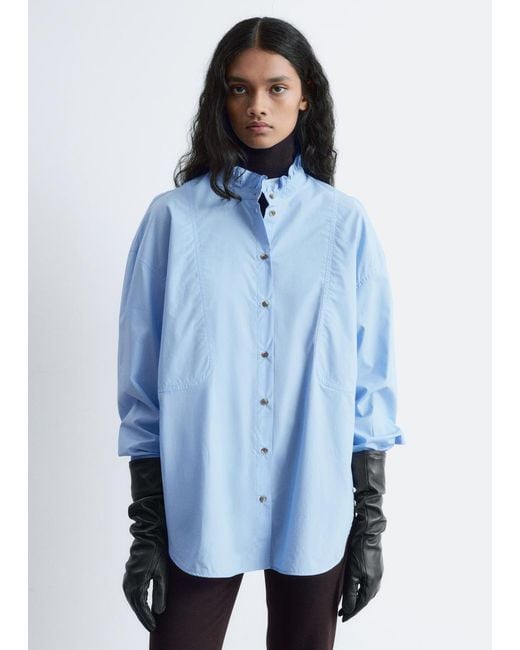 Chemise Longue En Coton À Col Montant & Other Stories en coloris Blue