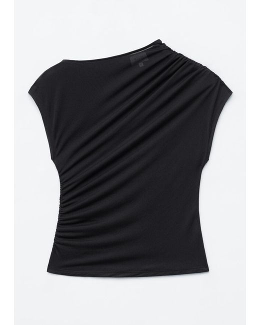& Other Stories Black Gathered Top