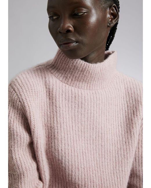 & Other Stories Boxy Heavy Knit Jumper in Pink | Lyst UK