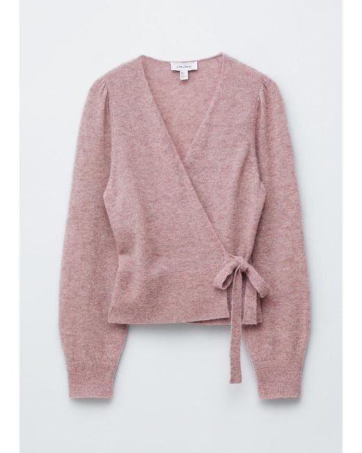 & Other Stories White Mohair-Blend Wrap Cardigan