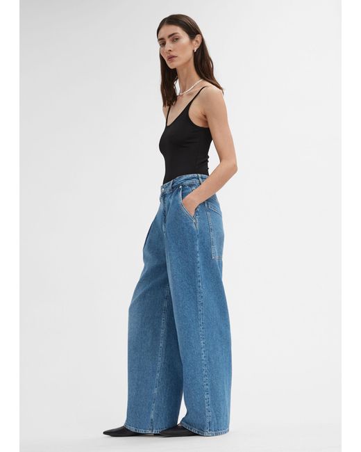 & Other Stories Blue Wide Baggy Jeans
