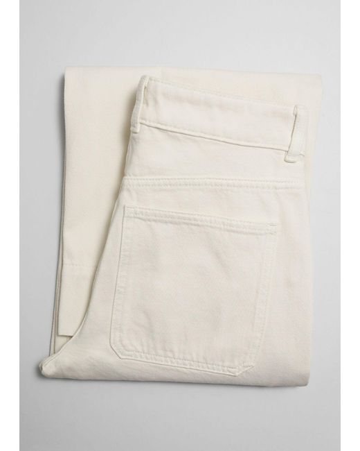 & Other Stories White Straight Cropped Jeans
