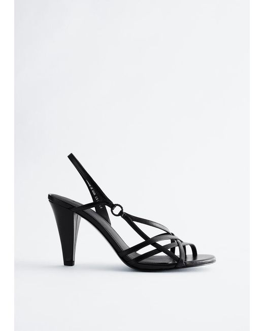 & Other Stories Blue Leather Ring Sandals