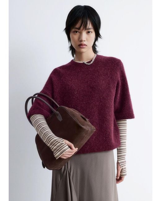 & Other Stories Red Alpaca-Blend Knitted Top