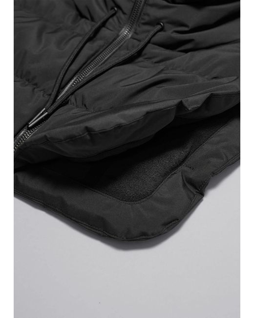 & Other Stories Black Padded Hood